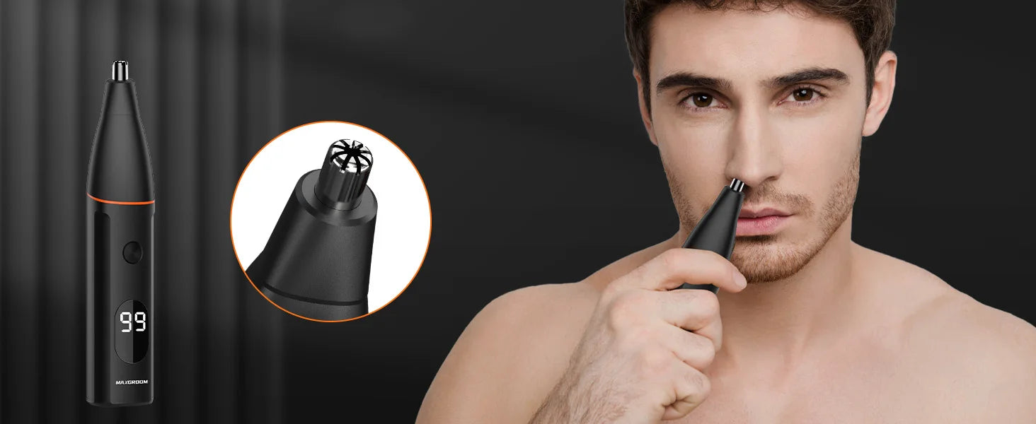 MAXGROOM 4 in 1 Body Hair Trimmer Kit for Men Pubic Hair Shaver Nose Beard Trimmer Electric IPX6 Waterproof Groin Shaver for Man