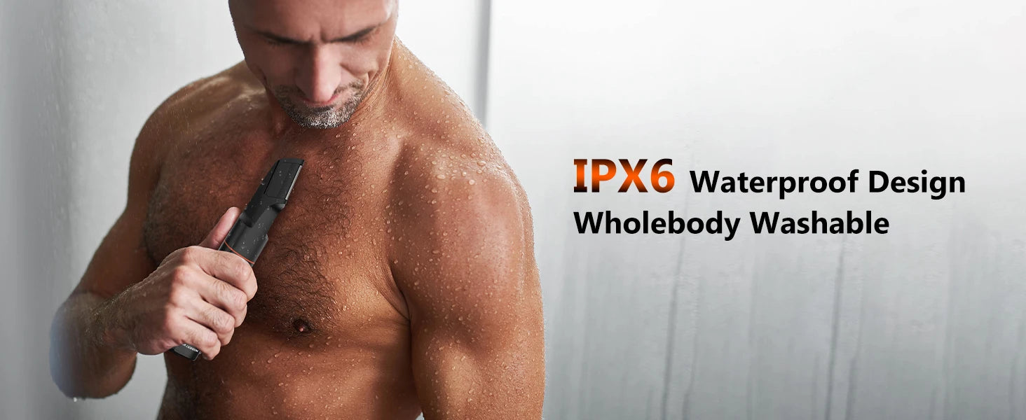 MAXGROOM 4 in 1 Body Hair Trimmer Kit for Men Pubic Hair Shaver Nose Beard Trimmer Electric IPX6 Waterproof Groin Shaver for Man