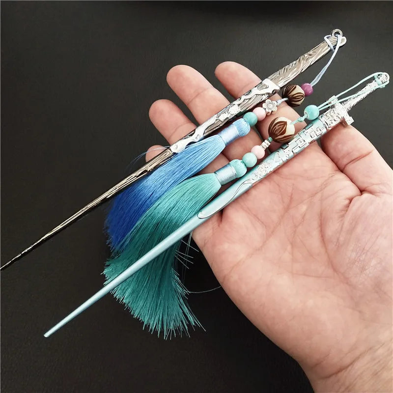 2PCS/Lot Anime MO DAO Chen Ling Headdress Hair Bun Alloy Model Cosplay Fans Gifts Ancient Chinese style hairpin Accessories 22cm