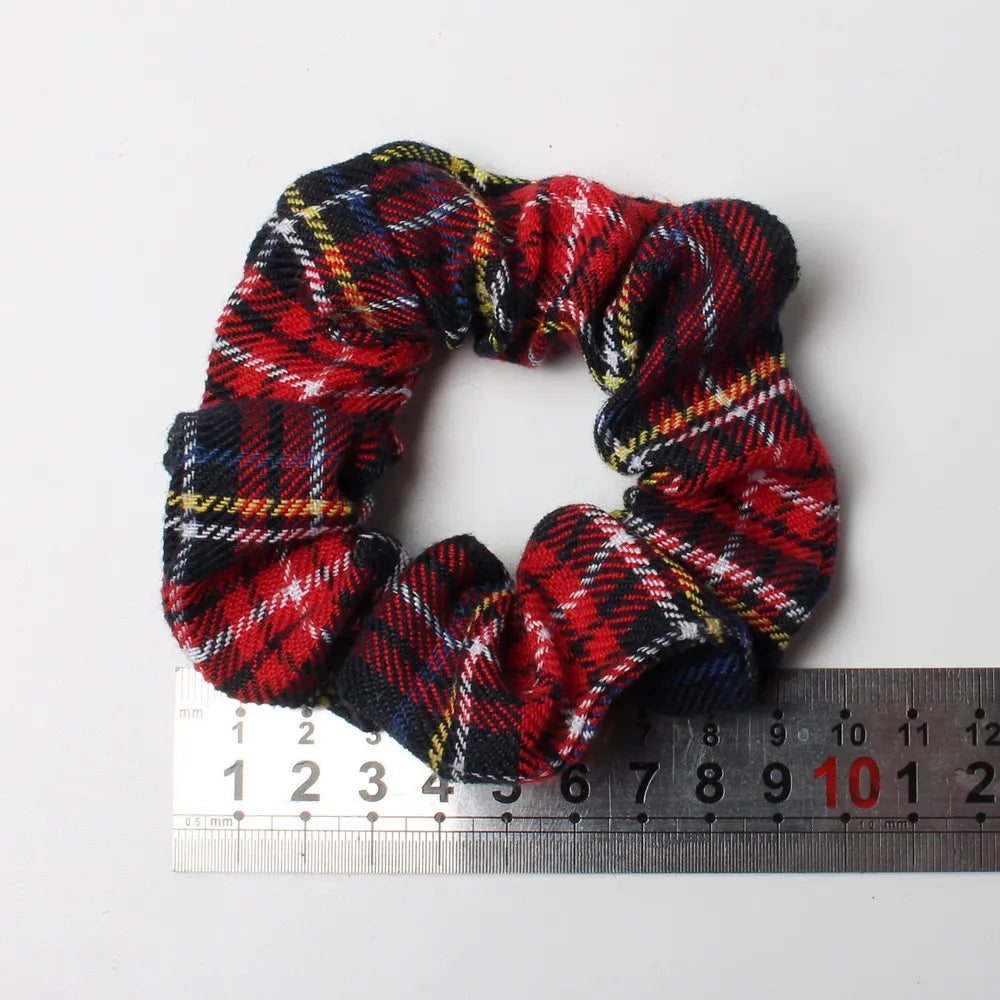 2pcs Plaid Scrunchies Set Autumn and Winter Women Hair Elastic Hair Bands Girls Hair Ties Ponytail Holders  Hair Accessories