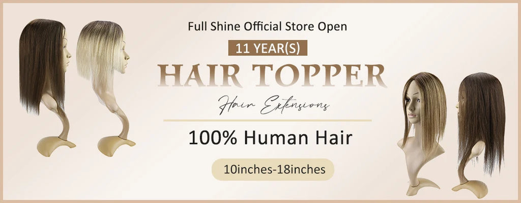 Full Shine Hair Topper Ombre 13*13cm Machine Naturally Comfortable Piece With Clips 100% Breathable Mono Base For Woman