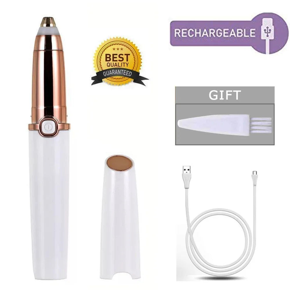 USB NEW Charger Design Eyebrow Trimmer for Women Electrical Eyebrow Hair Remover Eyebrow Razor Portable Epilator Facial Remover