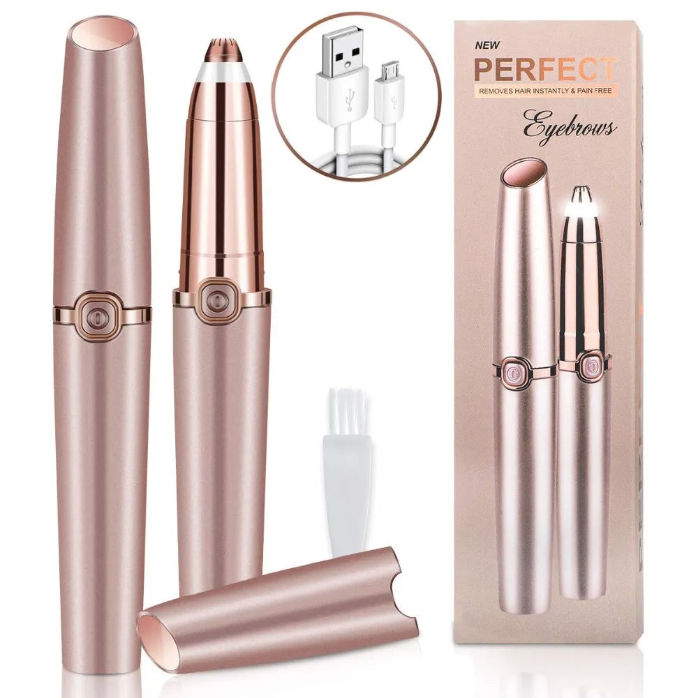 USB NEW Charger Design Eyebrow Trimmer for Women Electrical Eyebrow Hair Remover Eyebrow Razor Portable Epilator Facial Remover