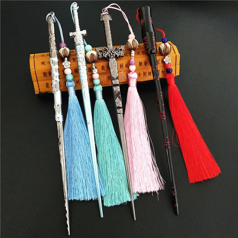 2PCS/Lot Anime MO DAO Chen Ling Headdress Hair Bun Alloy Model Cosplay Fans Gifts Ancient Chinese style hairpin Accessories 22cm