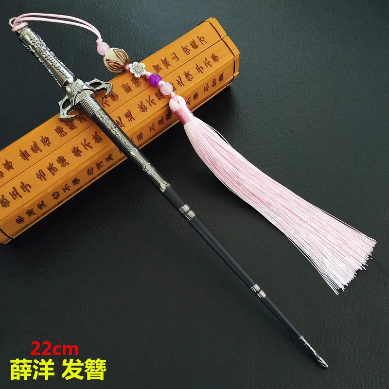 2PCS/Lot Anime MO DAO Chen Ling Headdress Hair Bun Alloy Model Cosplay Fans Gifts Ancient Chinese style hairpin Accessories 22cm