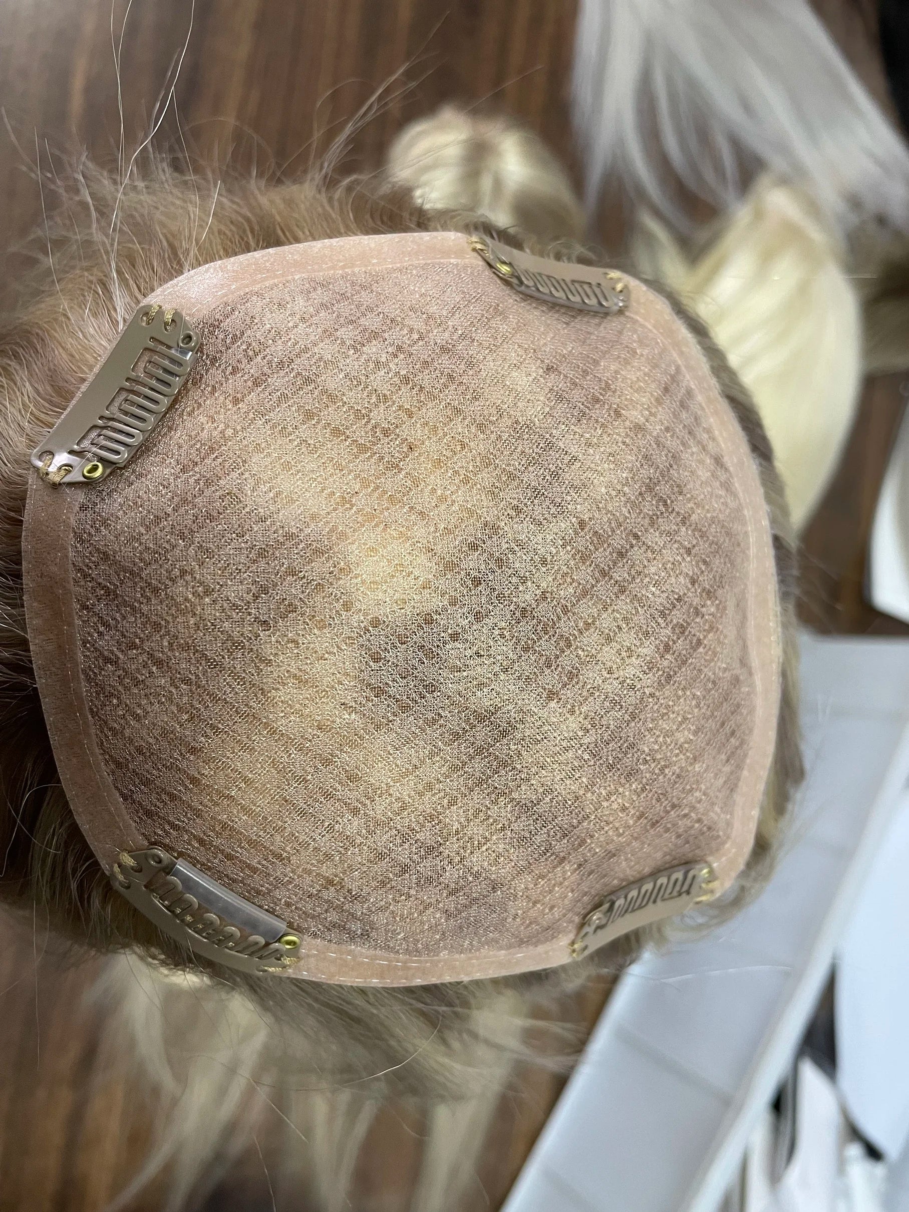 Full Shine Hair Topper Ombre 13*13cm Machine Naturally Comfortable Piece With Clips 100% Breathable Mono Base For Woman