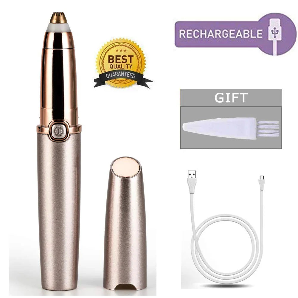 USB NEW Charger Design Eyebrow Trimmer for Women Electrical Eyebrow Hair Remover Eyebrow Razor Portable Epilator Facial Remover