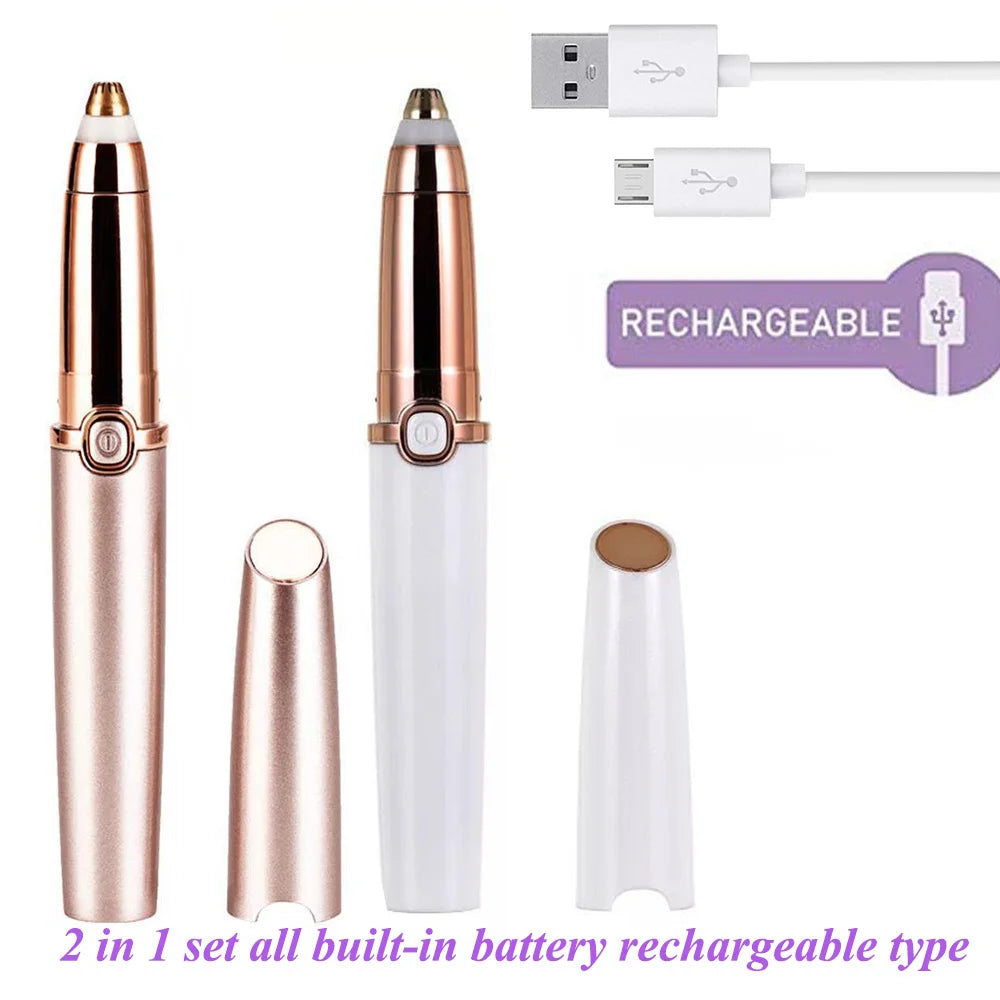 USB NEW Charger Design Eyebrow Trimmer for Women Electrical Eyebrow Hair Remover Eyebrow Razor Portable Epilator Facial Remover