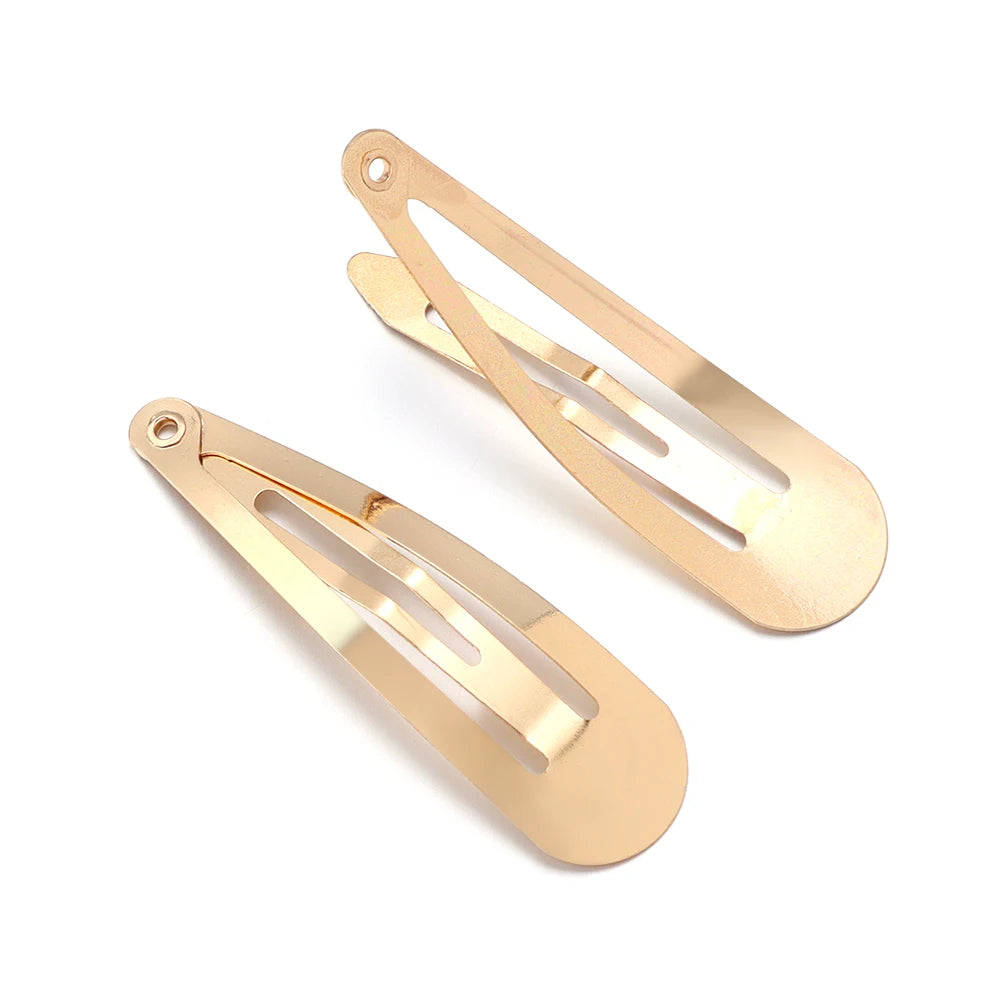 50pcs/lot Multiple Size Water Droplet Shaped Hair Clip For Girls Children DIY Hairpin Jewelry making Cute Hairgrips Accessories
