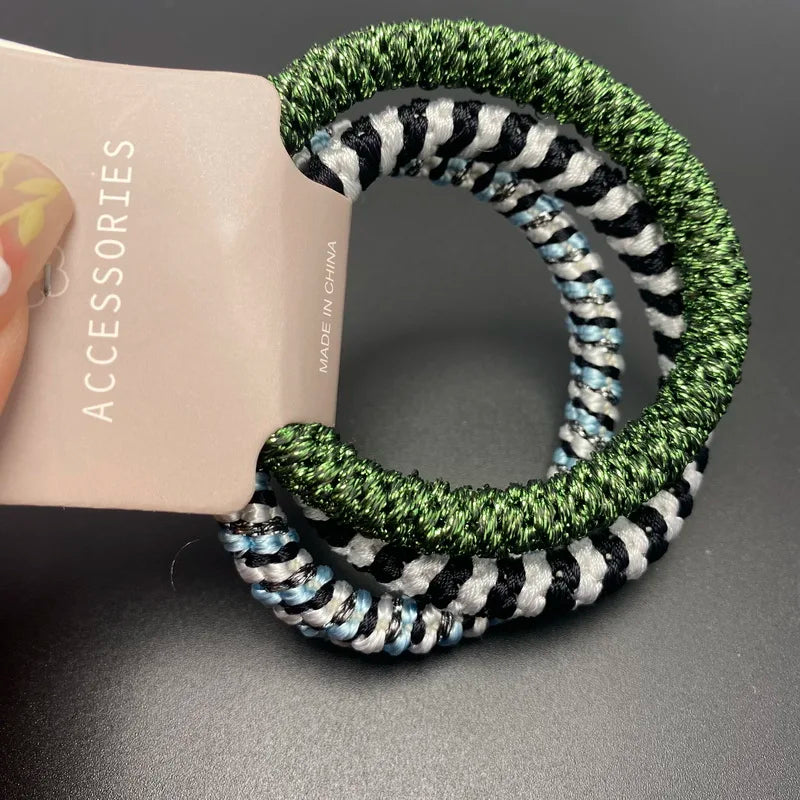 3pcs/lot Fashion Thick Black Hair Ties For Women Rubber Band For Thick Hair Lady Girls Big Elastic Hair Bands Pony Tail Holder