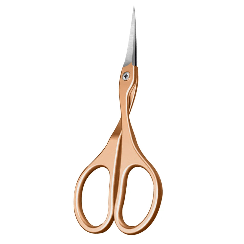 1Pc Cuticle Scissors Stainless Steel Curved Blade Small Scissors Trimming the Fingernails Eyebrow Eyelash Dry Skin Nail Scissors