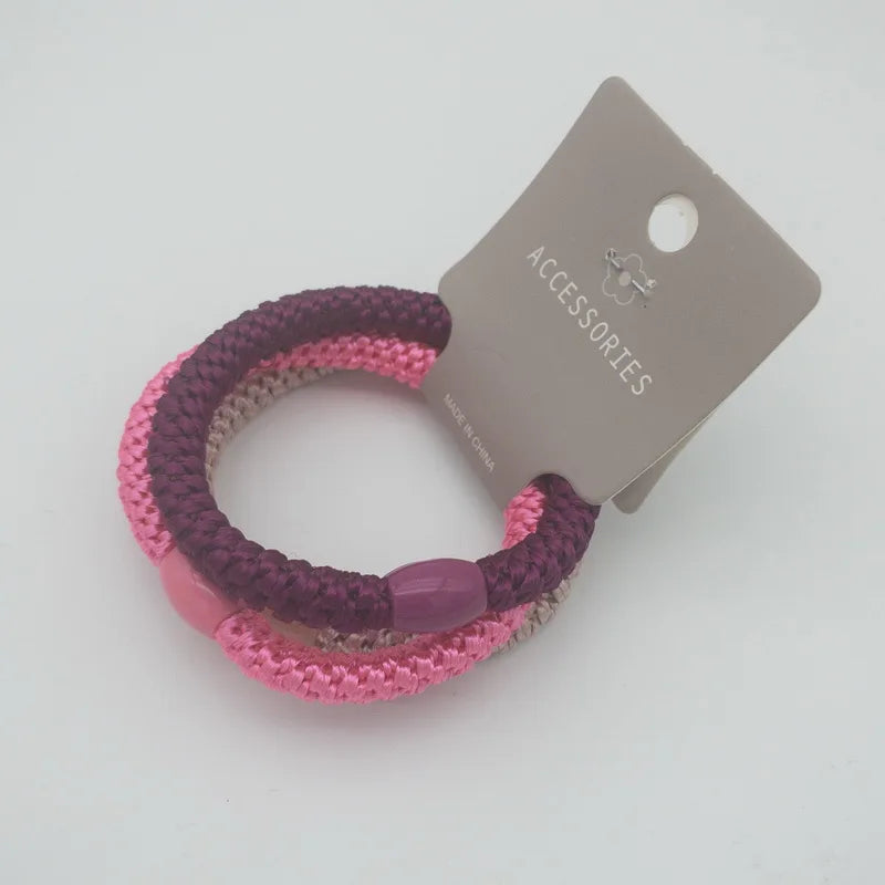 3pcs/lot Fashion Thick Black Hair Ties For Women Rubber Band For Thick Hair Lady Girls Big Elastic Hair Bands Pony Tail Holder