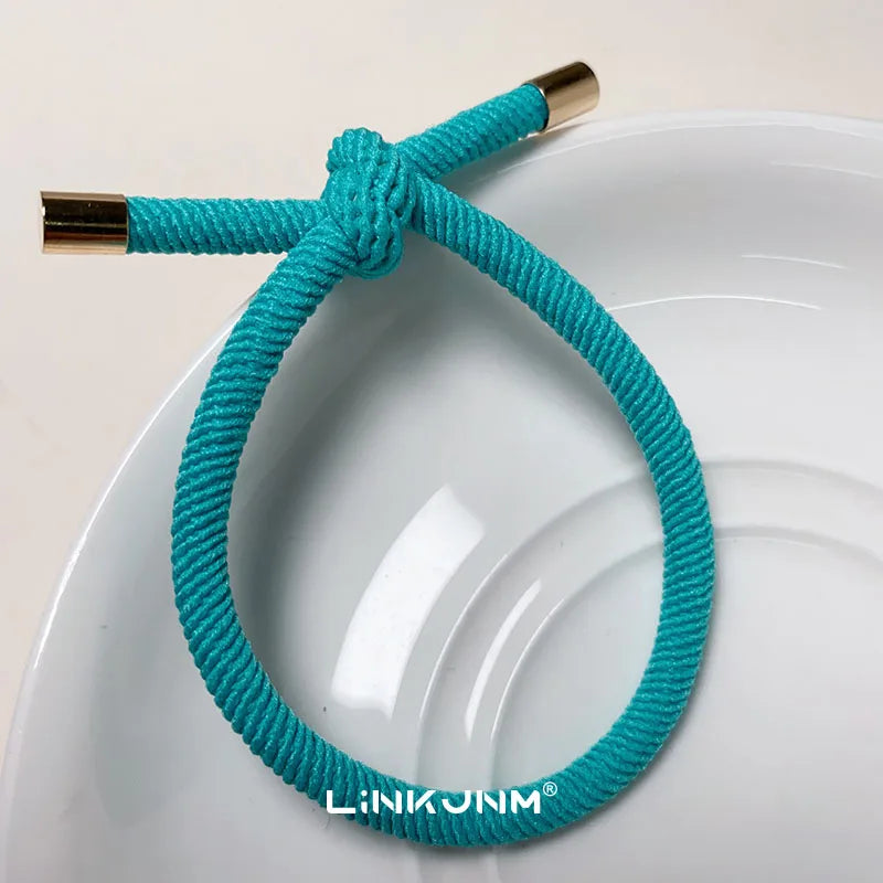 10PCS Women Trendy Elastic Hair Rubber Bands  Girls Hair Bands Hair Scrunchies Gold Plated  Hair Accessories Hair Gum/Tie/Holder