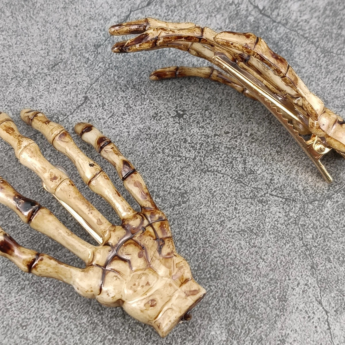 2/4/10/20 PCS New Halloween Ghost Hand Black and Brown Decorative Accessories Handmade Hairpins Resin Hair Accessories