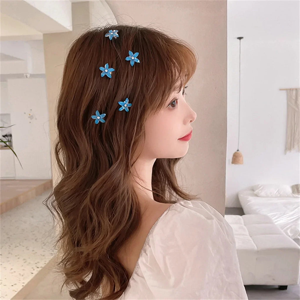 10PCS Braided Hair Clips Small Flower Hair Buttons Mini Claw Hairpins Everyday Styling Travel Accessories Gift