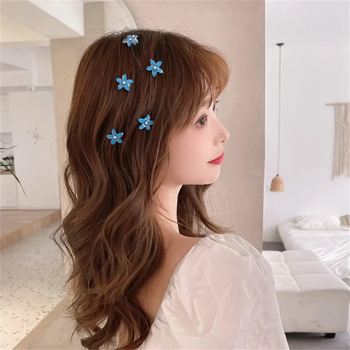 10PCS Braided Hair Clips Small Flower Hair Buttons Mini Claw Hairpins Everyday Styling Travel Accessories Gift
