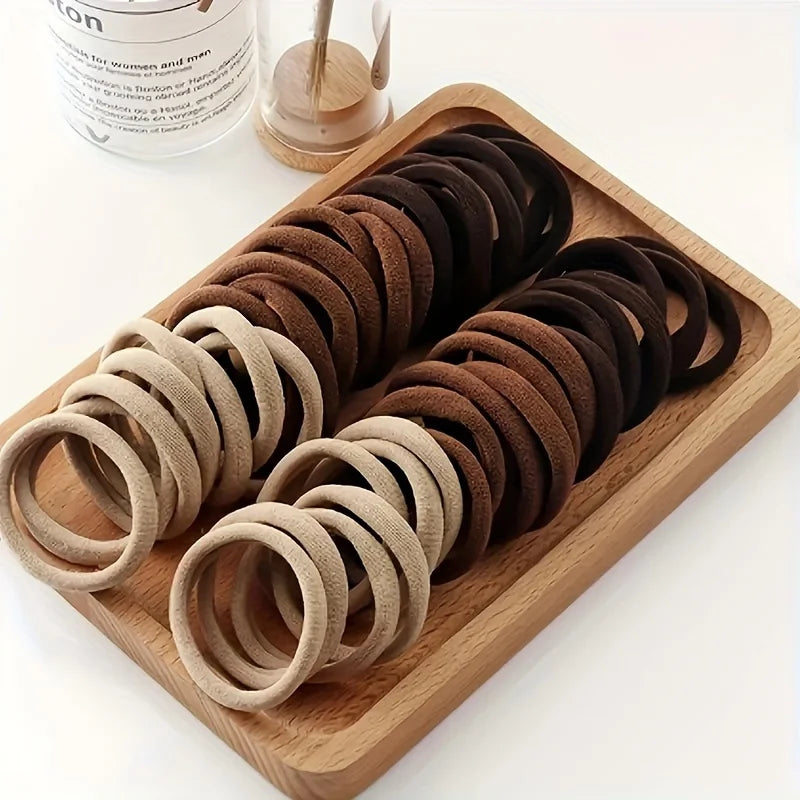 Women Basic Hair Bands 1.57inch Simple Solid Colors Elastic Headband Hair Ropes Ties Hair Accessories Ponytail Holder elastic