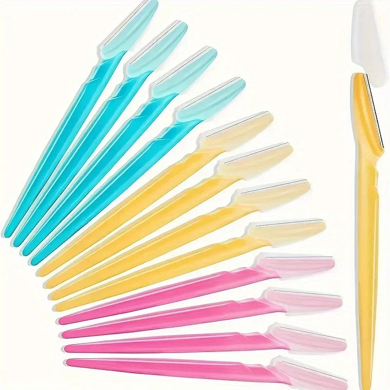 Wholesale 12/24Pcs Multifunction Eyebrow Razor Kit - Precise Trimming, Shaping,Facial Hair Removal Tool with Easy Grip Handle