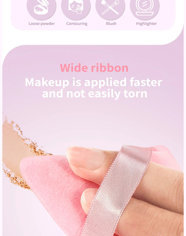 Flocked Cushion Makeup Puff Suitable For Dry And Wet Use Flawless Skin-Friendly Setting Puff for Pressed Powder and Loose Powder