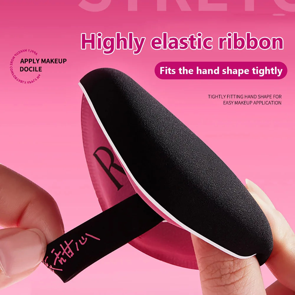 ROCK SWEET 3PCS Powder Puff Set - Soft Pink Dual Use Wet & Dry Foundation Applicators,Makeup Sponge&Trendy Design
