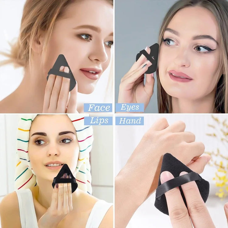 10PCS Puff Triangle Makeup Beauty Sponge Puff Triangle for Powder Makeup Blender Finger Puff Make Up Accessories Cosmetics PF03
