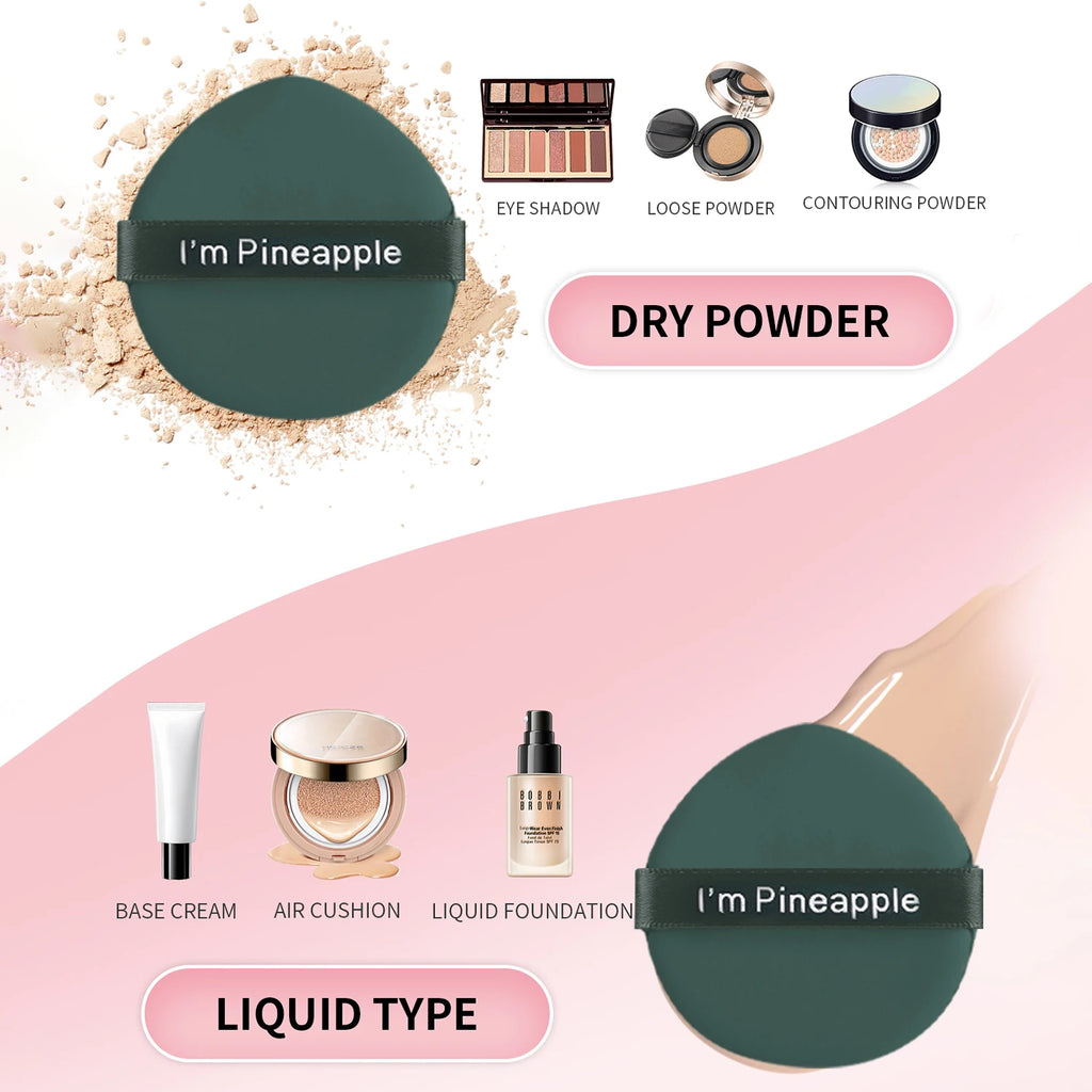 Boxed Dustproof Air Cushion Powder Puff Dry And Wet Dual-Use Makeup Circular Droplet Shaped Sponge Powder Puff Beauty Tool