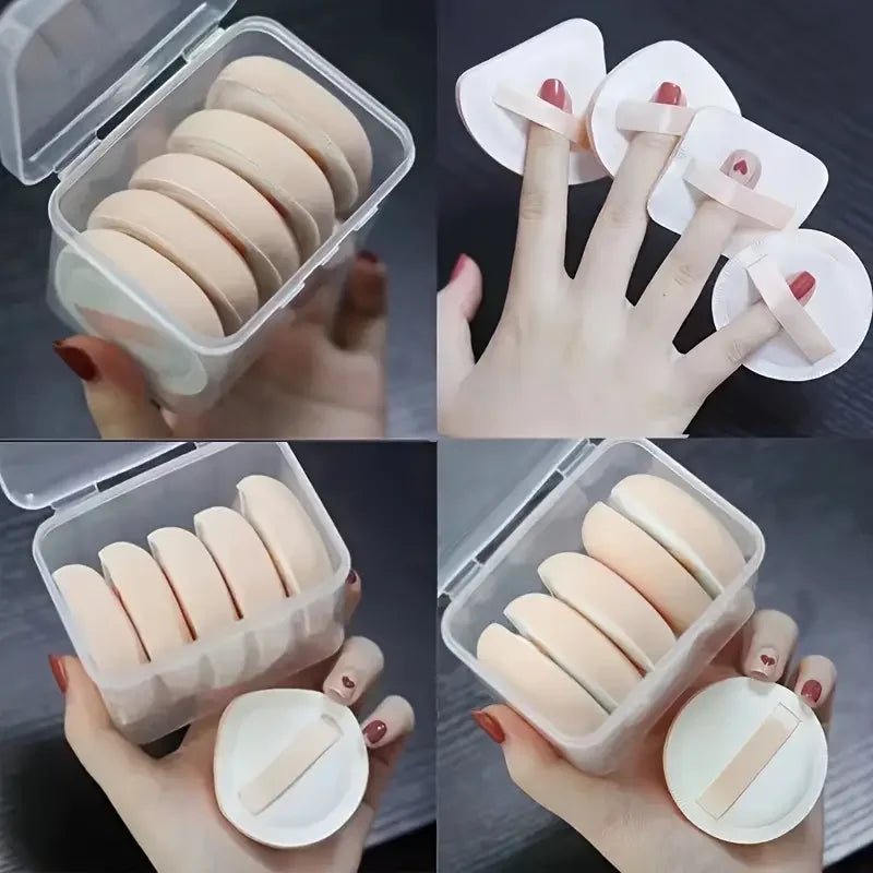 5pcs Portable Foundation Powder Puffs Drop Shape Beauty Makeup Sponge Blender Travel Women Makeup Tools