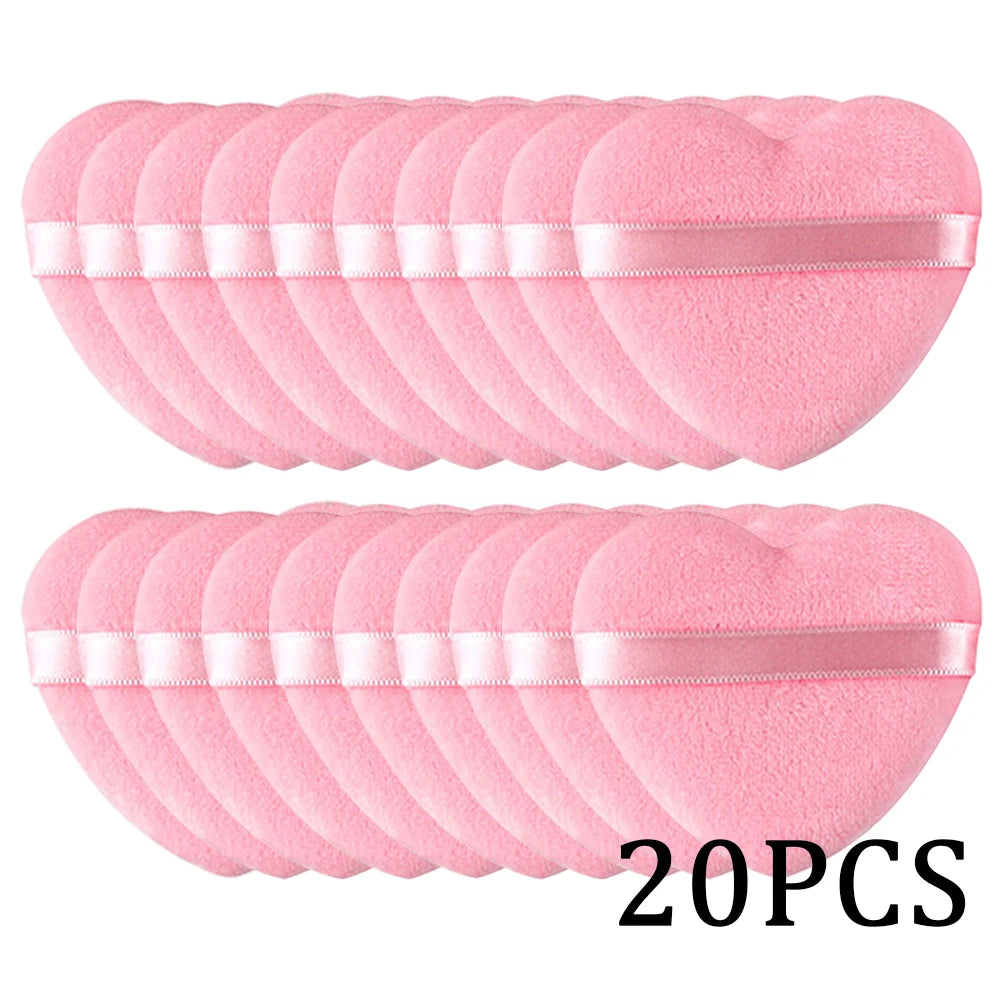 20/30Pcs Triangle Velvet Powder Puff Wet Dry Use Makeup Sponge Cosmetics Blender Makeup Foundation Beauty Tool Accessories