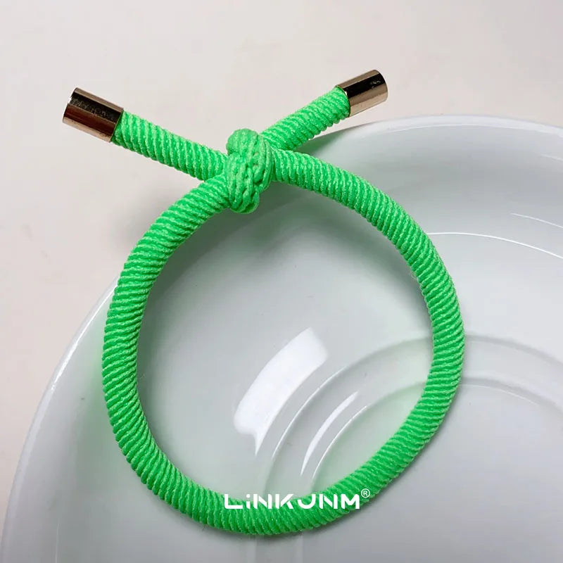 10PCS Women Trendy Elastic Hair Rubber Bands  Girls Hair Bands Hair Scrunchies Gold Plated  Hair Accessories Hair Gum/Tie/Holder