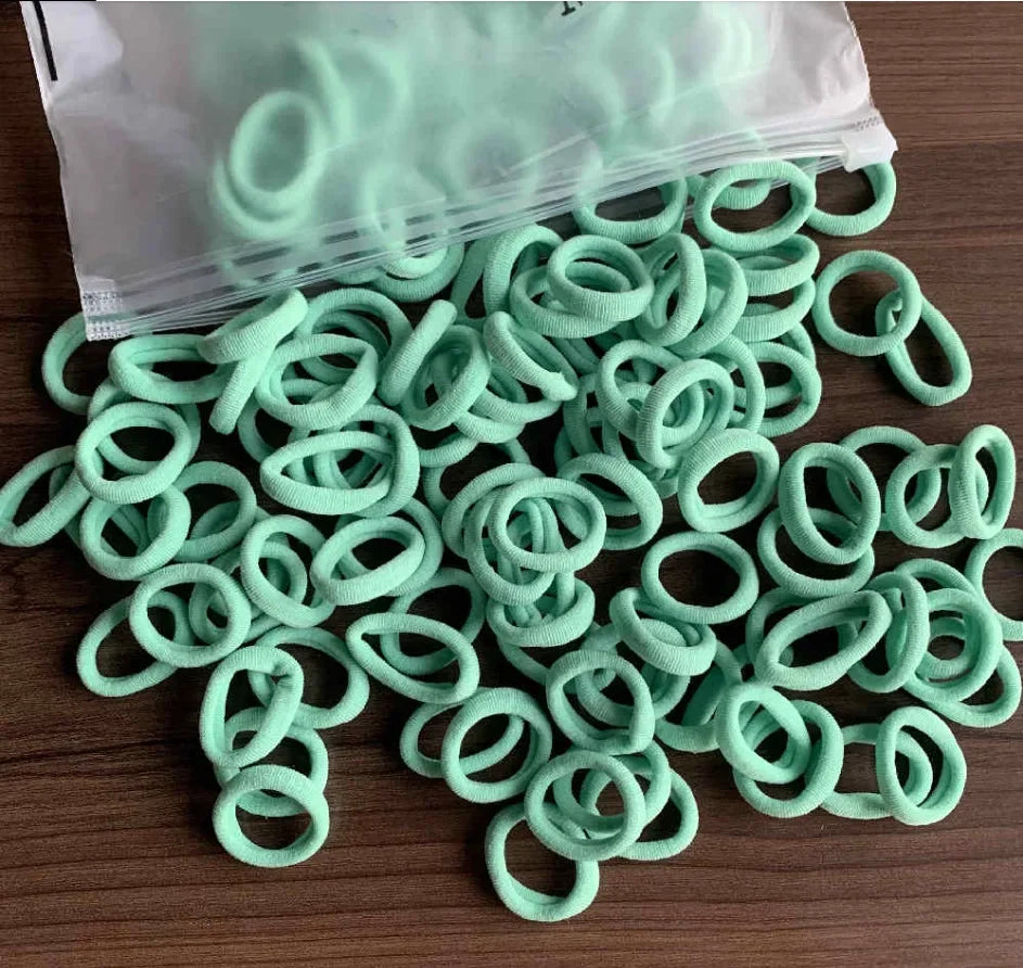 50/100Pcs Hair Bands for Children Colorful Nylon Scrunchie Hair Ties Rubber Band Kids Elastic Hair Leagues Girl Accessories