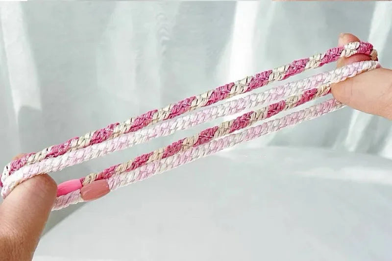 15 pcs of woven high elasticity hair bands for women's hair tie basic rubber bands thickened high ponytail headband accessories