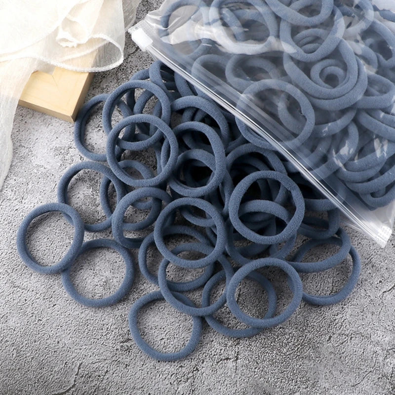 Women Basic Hair Bands 1.57inch Simple Solid Colors Elastic Headband Hair Ropes Ties Hair Accessories Ponytail Holder elastic