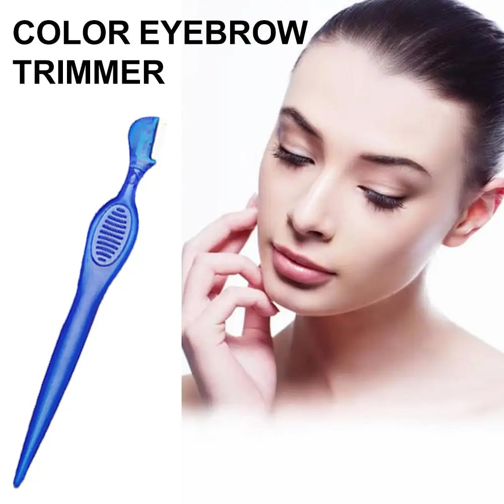 Eyebrow Razor Blade Comb Mini Portable Eyebrow Shaver Multipurpose Face Razors Stainless Steel Beauty Makeup Tool for Women Men