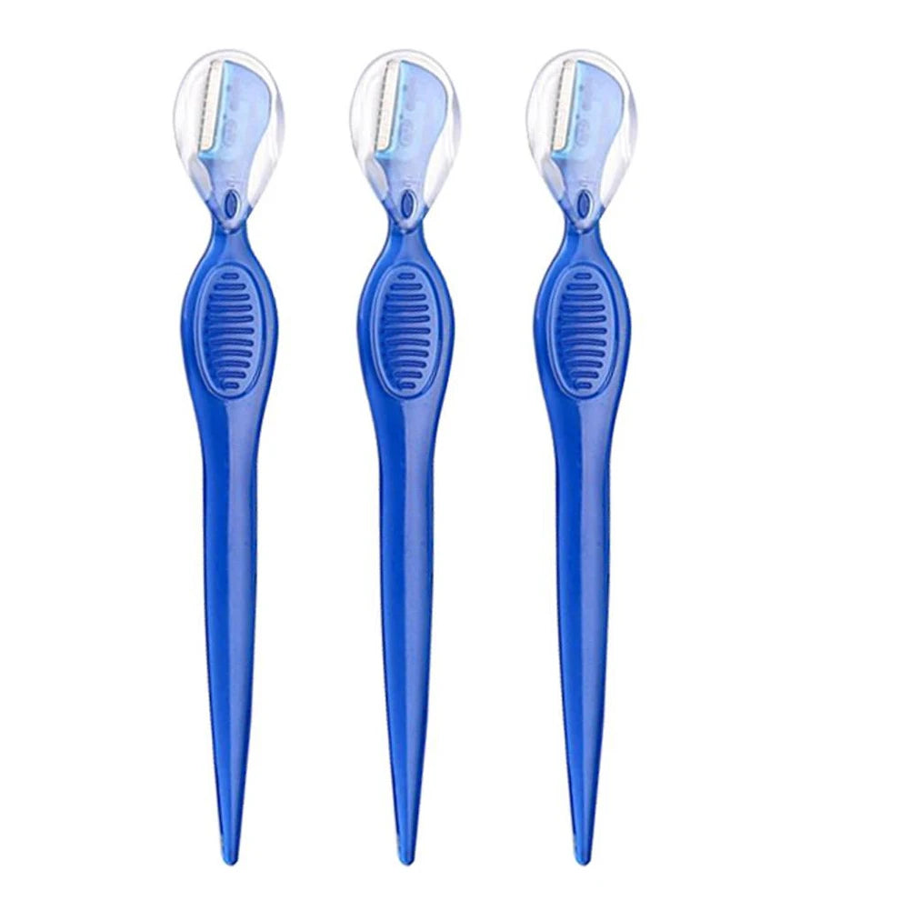 Eyebrow Razor Blade Comb Mini Portable Eyebrow Shaver Multipurpose Face Razors Stainless Steel Beauty Makeup Tool for Women Men