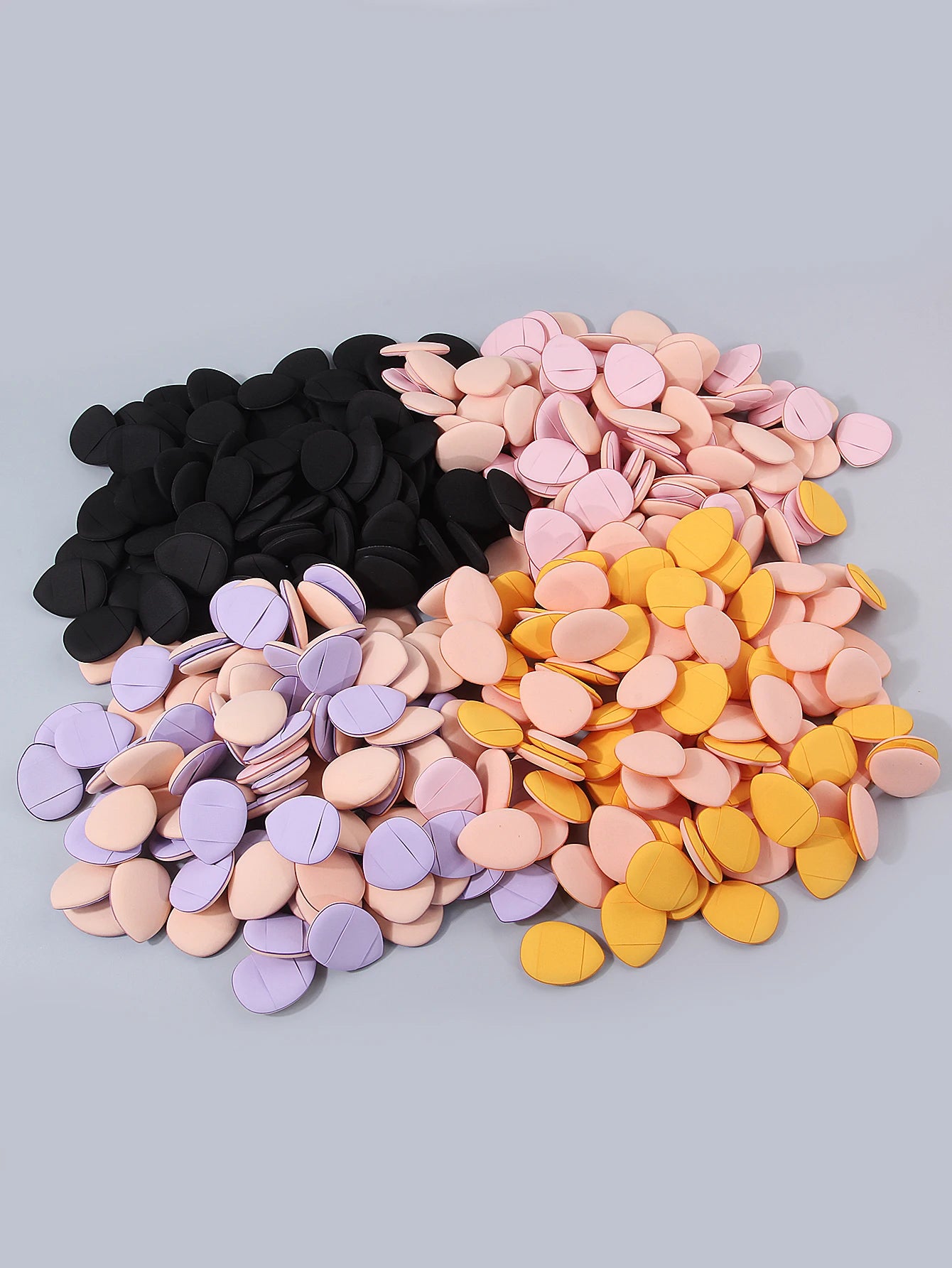 New 100PCS Mini Finger Powder Puffs Sponge Soft Non-Powder-Absorbing Dual-Use For Concealer Foundation Portable Makeup Touch-Ups