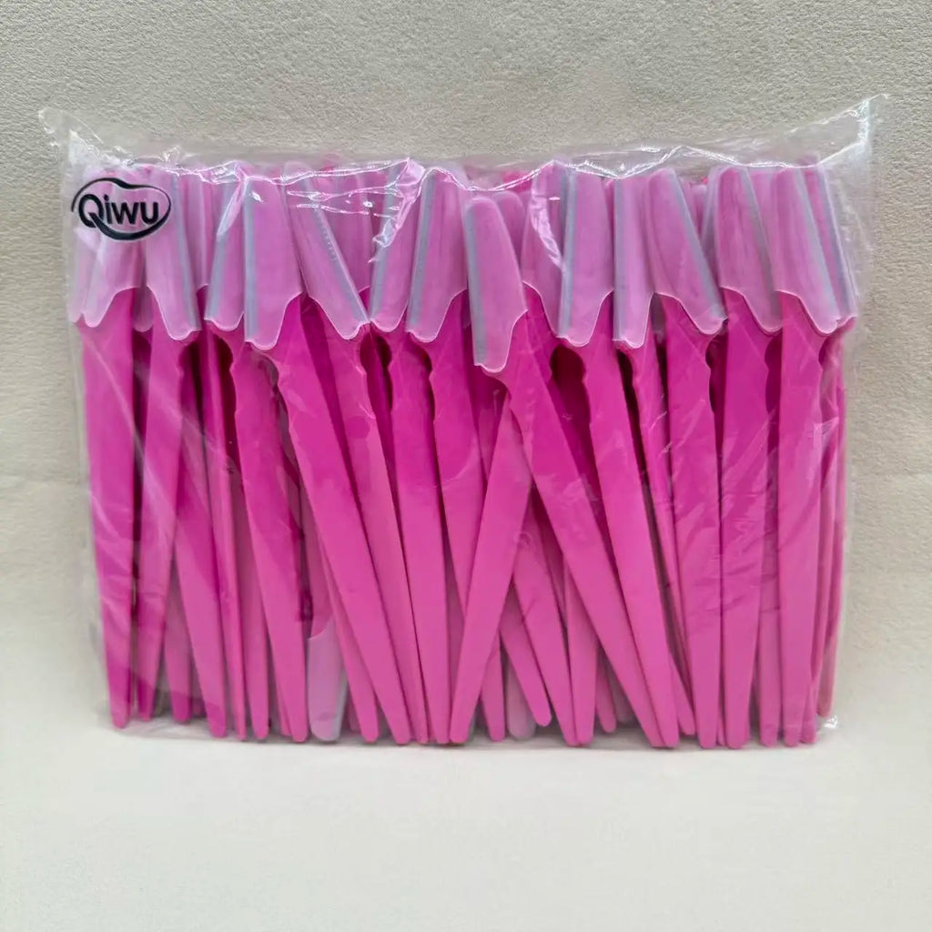 100pcs/bag  Eyebrow Trimmer Knives Portable Face Razor Hair Remover Eye Brow Trimming Shaping Epilation Hair Shaver Blades