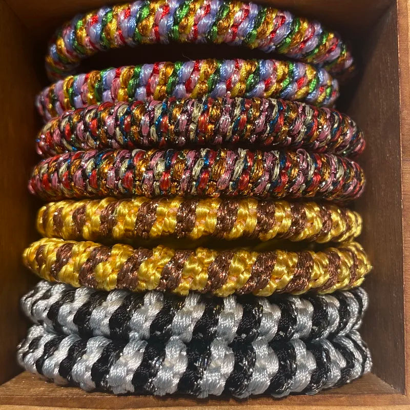 8pcs /lot women fashion colored hair rubber bands for Bracelet girls elastic hair tie knekki hair rope knekki haar elastiek