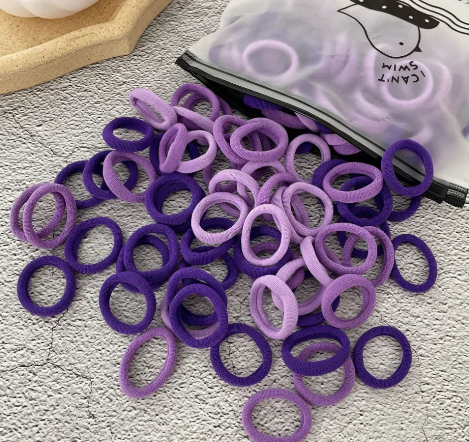 50/100Pcs Hair Bands for Children Colorful Nylon Scrunchie Hair Ties Rubber Band Kids Elastic Hair Leagues Girl Accessories