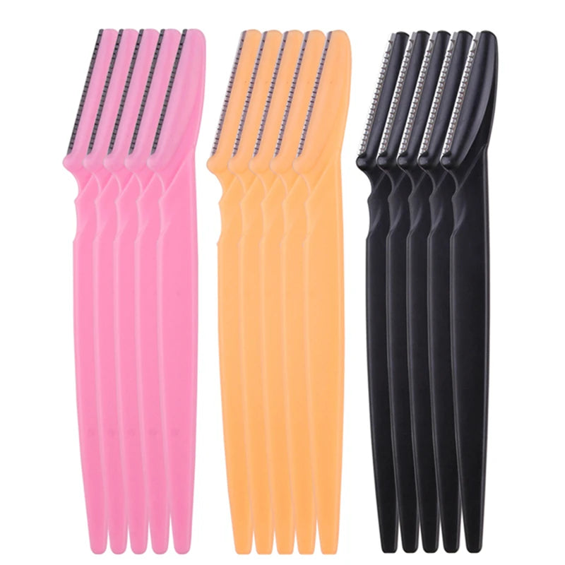 5/10/15Pcs Eyebrow Trimmer Makeup Tools Safe Eye Brow Razor Face Body Hair Removal Shaver Blades Woman Eyebrows Shaping Knife
