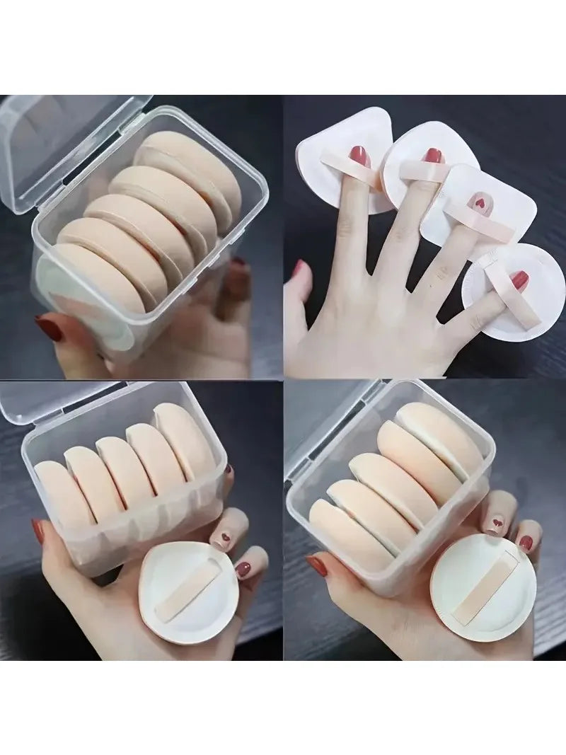 5pcs Portable Foundation Powder Puffs Drop Shape Beauty Makeup Sponge Blender Travel Women Makeup Tools