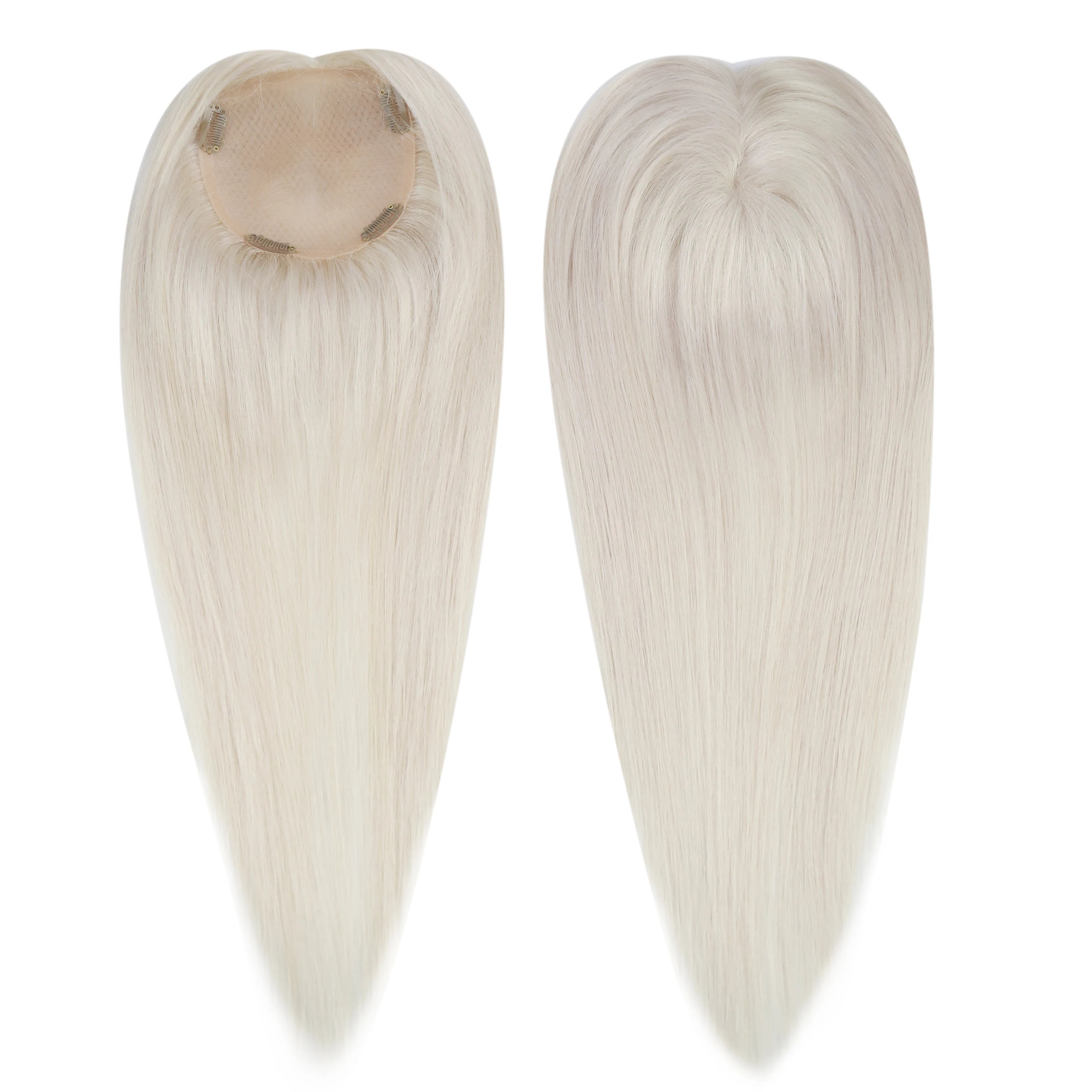 Full Shine Hair Topper Ombre 13*13cm Machine Naturally Comfortable Piece With Clips 100% Breathable Mono Base For Woman