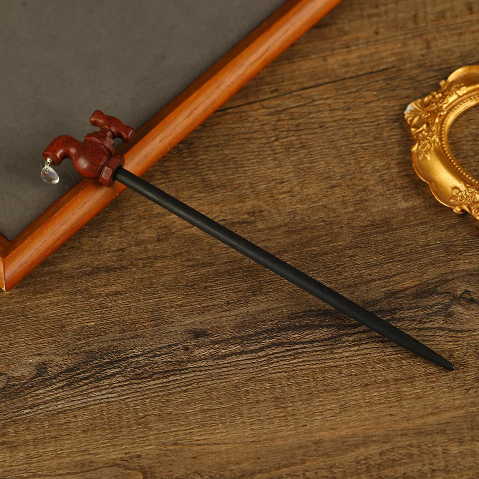 Vintage Wood Faucet Shape Step Shaking Creative Hairpin Chopstick Hair Stick Hair Ornament Headdress Hair Accessories Hair Pins