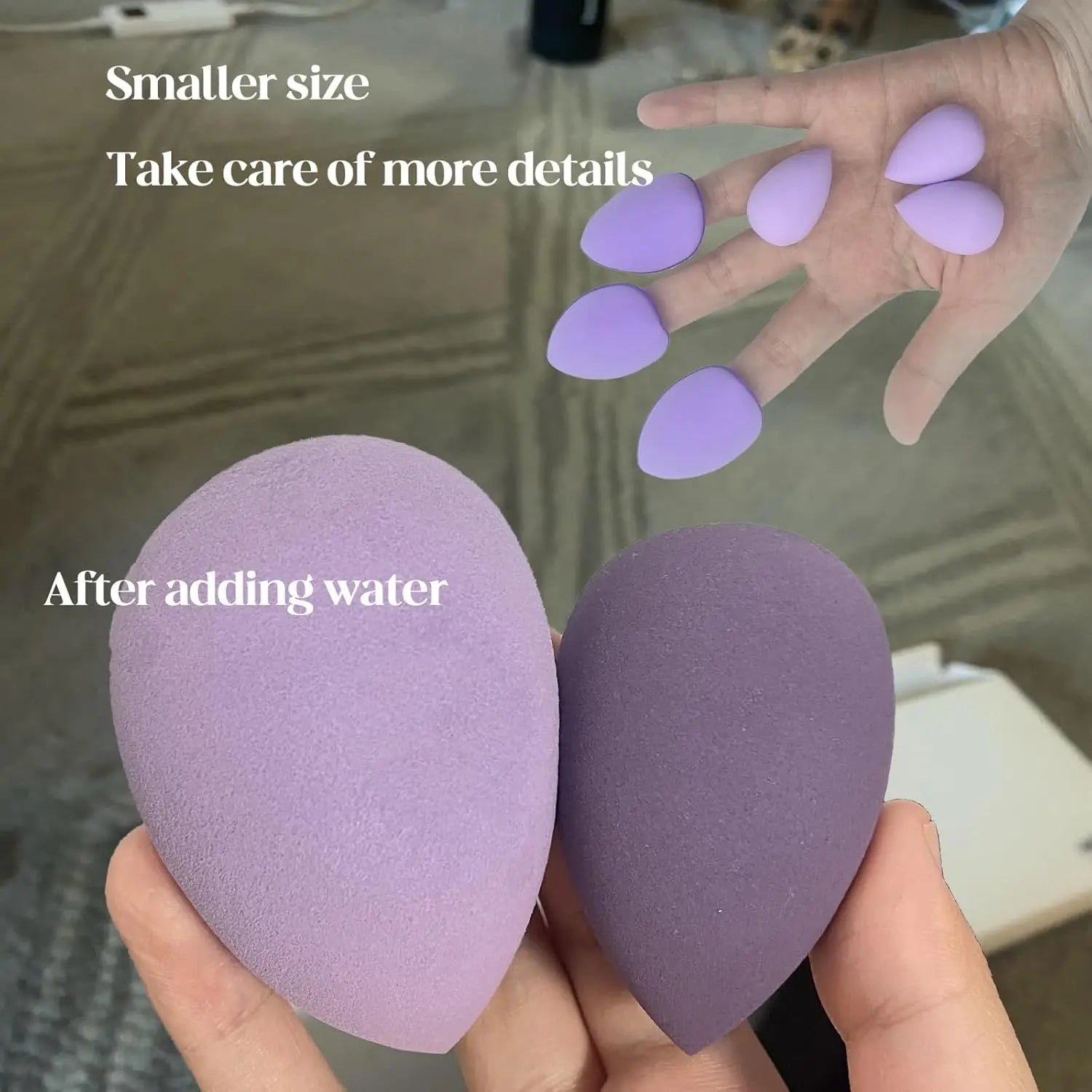 Makeup Sponge Set Blender Sponges 14/16Pcs for Liquid Cream, and Powder Latex Free Makeup Sponges Multi-colored Sponges