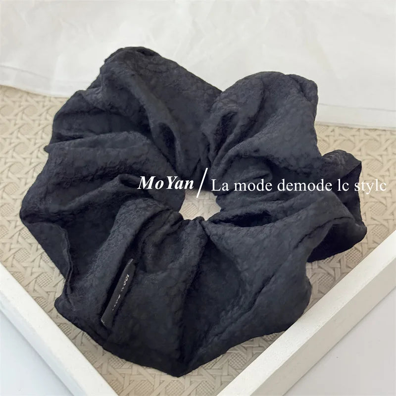 2025 new textured printed ball head large intestine hair band simple versatile rubber band women's tie head rope puff hair rope