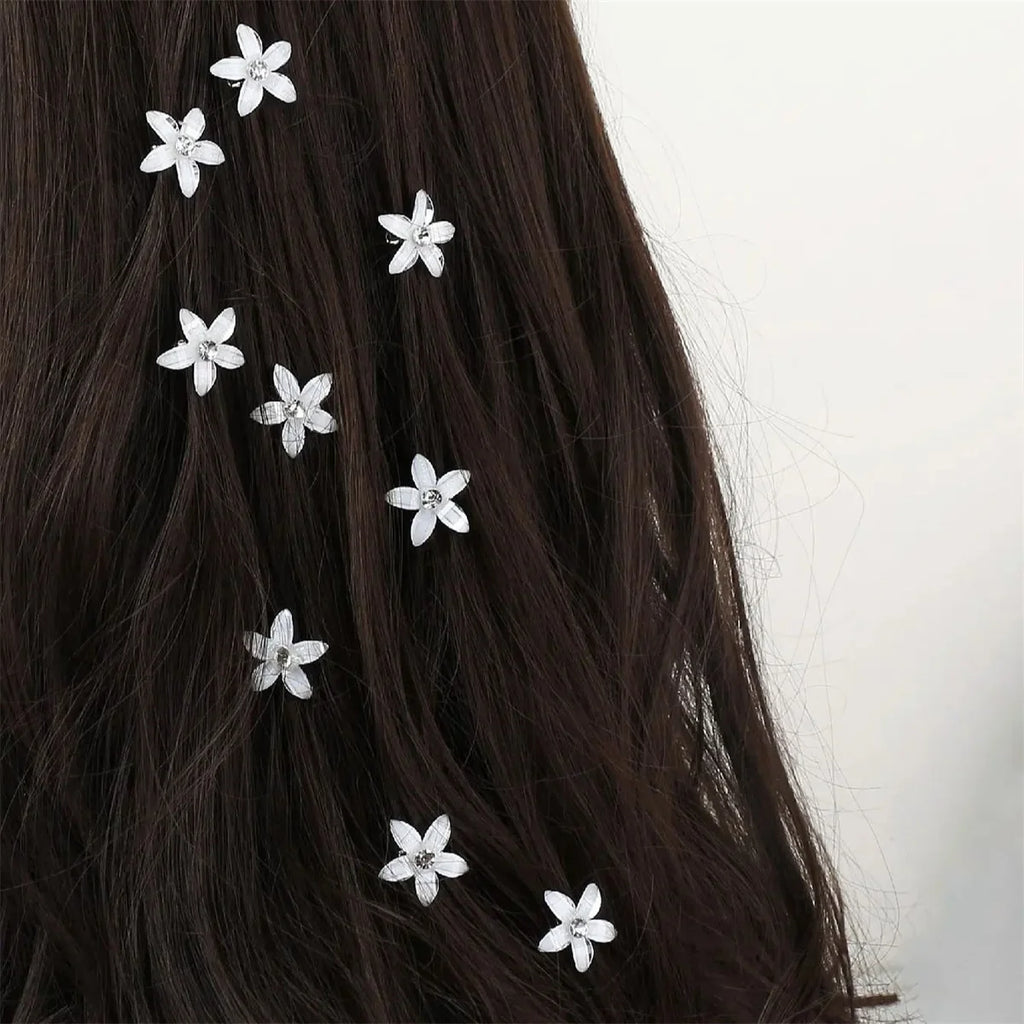 10PCS Braided Hair Clips Small Flower Hair Buttons Mini Claw Hairpins Everyday Styling Travel Accessories Gift