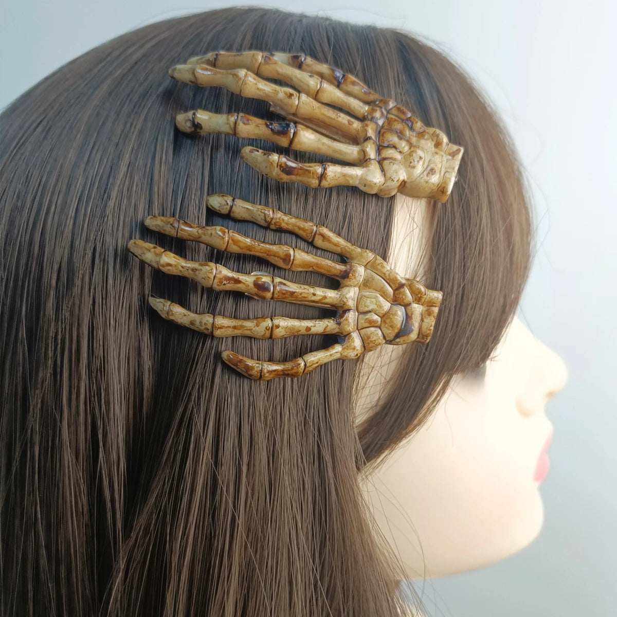 2/4/10/20 PCS New Halloween Ghost Hand Black and Brown Decorative Accessories Handmade Hairpins Resin Hair Accessories