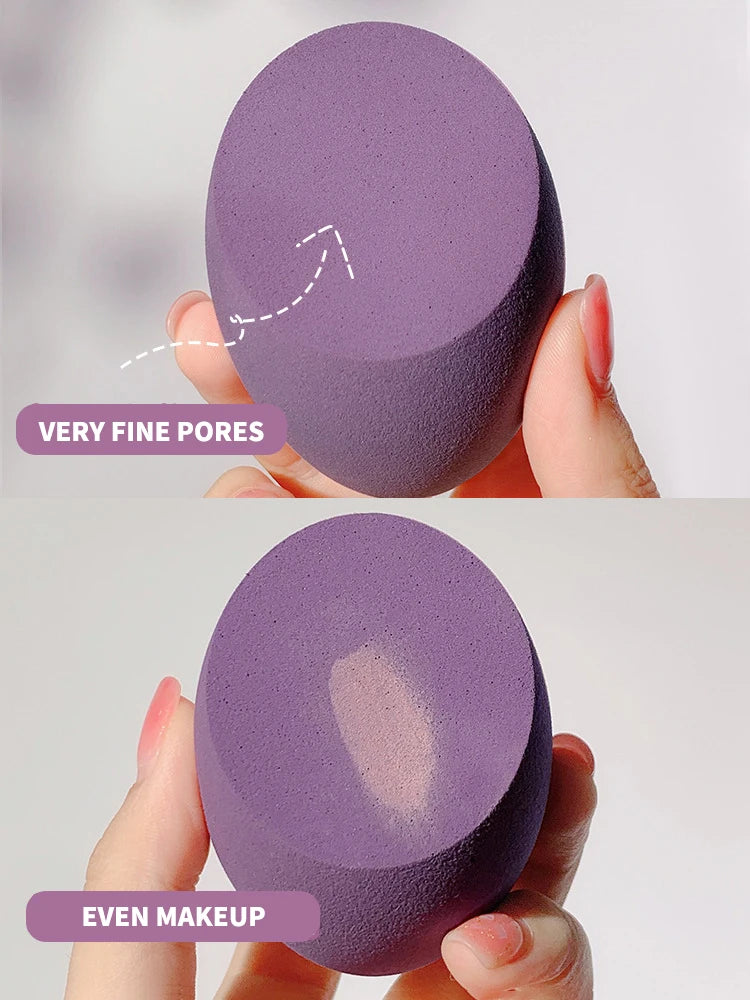 4Pcs Makeup Sponge Powder Puff Dry and Wet Combined Beauty Cosmetic Ball Powder Puff Bevel Cut Make Up Sponge Foundation Tools