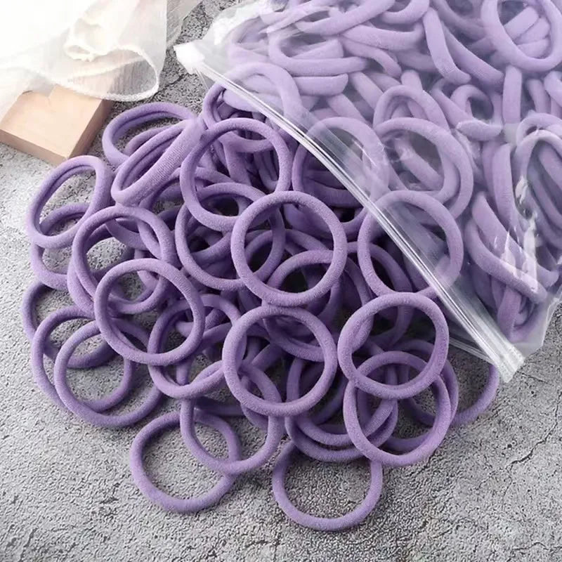 Women Basic Hair Bands 1.57inch Simple Solid Colors Elastic Headband Hair Ropes Ties Hair Accessories Ponytail Holder elastic