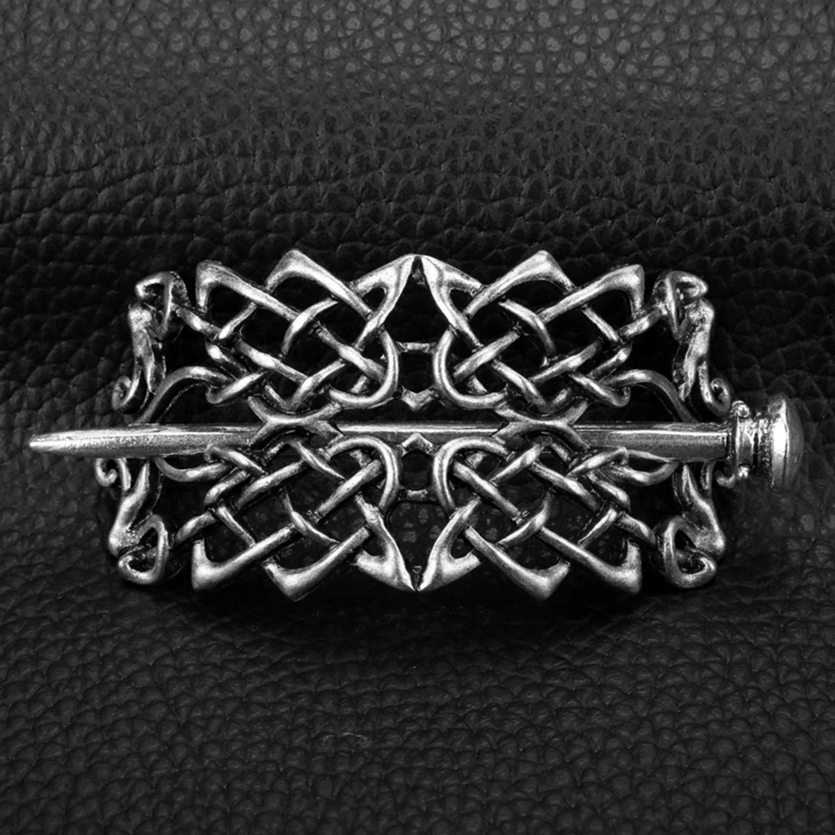 Viking Celtic Hair Clips Vintage Celtic Knot Hairpins Retro Silver Alloy Hair Sticks Viking Metal Celtic Hair Barrette Jewelry