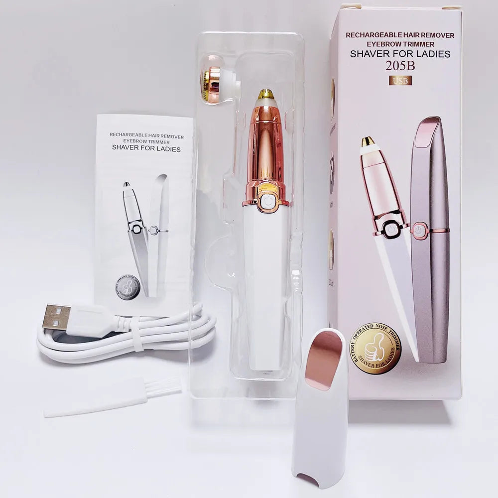 The New USB Charging Electric Eyebrow Grooming and Makeup Tool Can Be Used for Painless Beauty and Health Eyebrows Face and Body